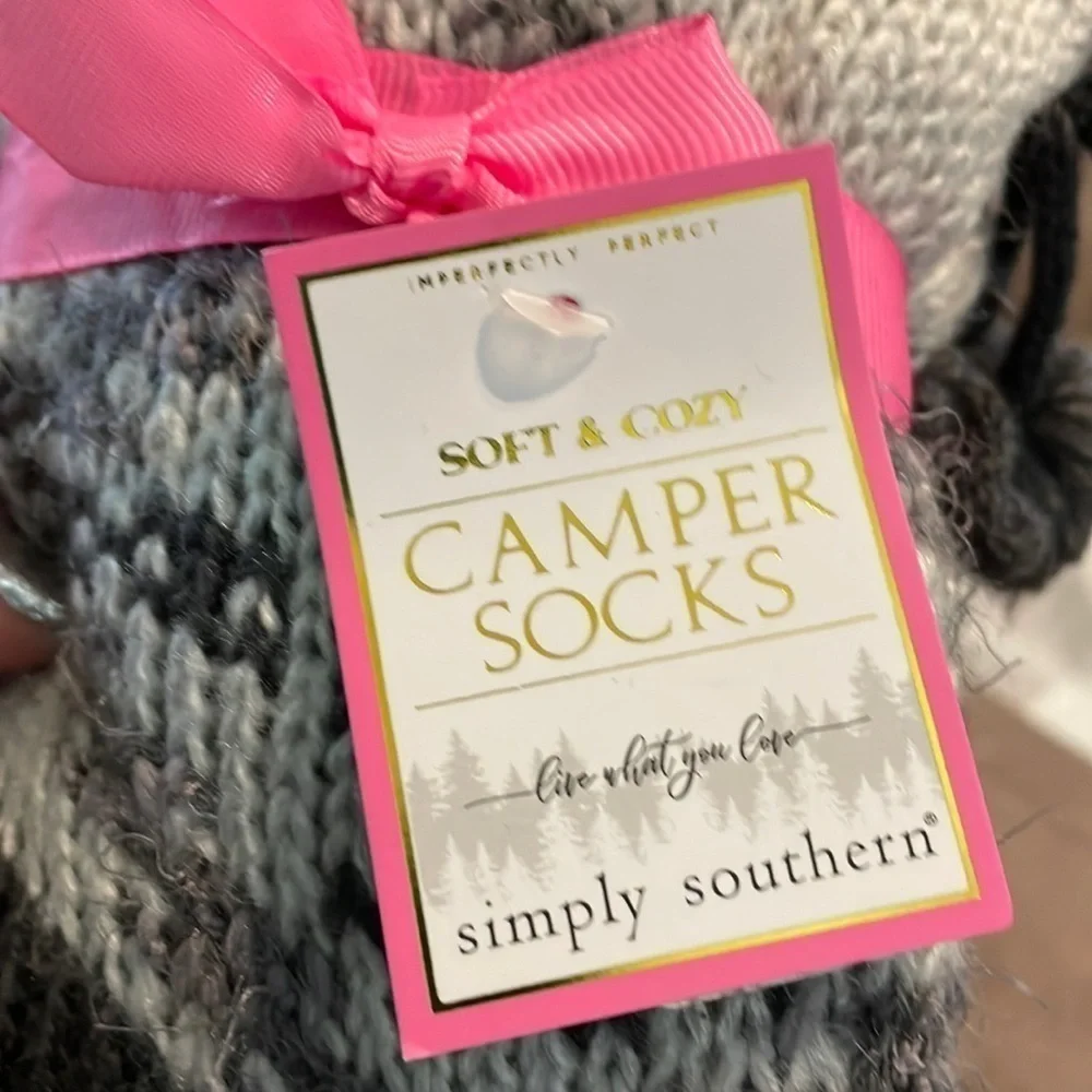 Simply Southern Soft & Cozy Camper Socks Grassy Creek Aztec OS